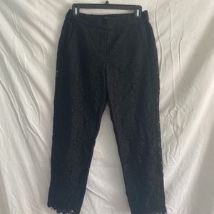 BLACK LACE J CREW PANTS